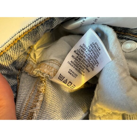Santuary Good Vibes Size 32 High Rise Jeans Straight Light Wash Demin Raw Hem NW - Picture 14 of 16